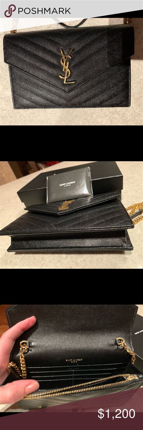 Ysl envelope monogram wallet on chain : r/handbags 